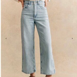 NWOT Sezane Le Crop Denim - Tall - FR 40 (US Size 8) - Bleach